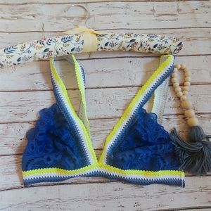 Free People Blue Jean Baby Bralette M